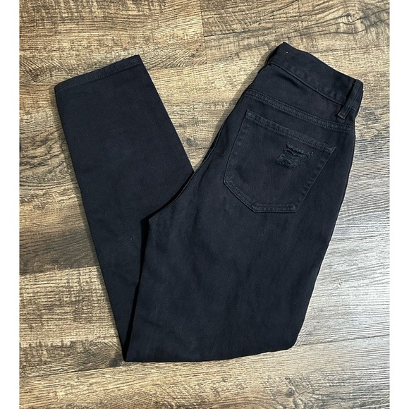 PacSun Denim - Pacsun‎ Ultra High Rise Slim Ripped Distressed Black Jeans Women's Size 25